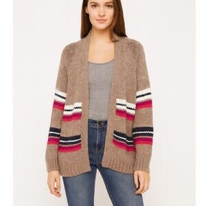 Xirena Lander Striped Open Front Alpaca Blend Cardigan Sweater